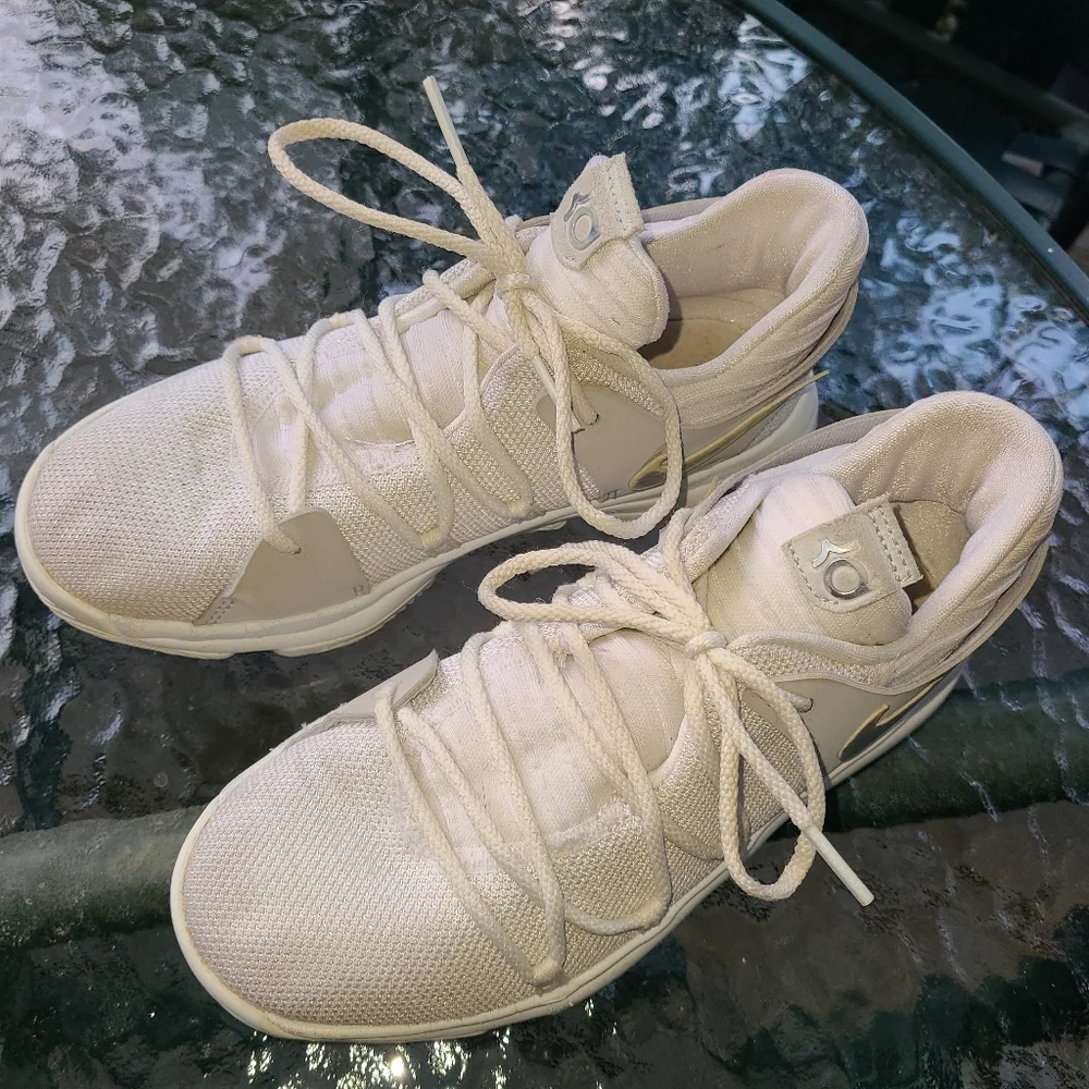 Nike KD white shoes 2Y girls back to school‎ sneaker basketball outdoor